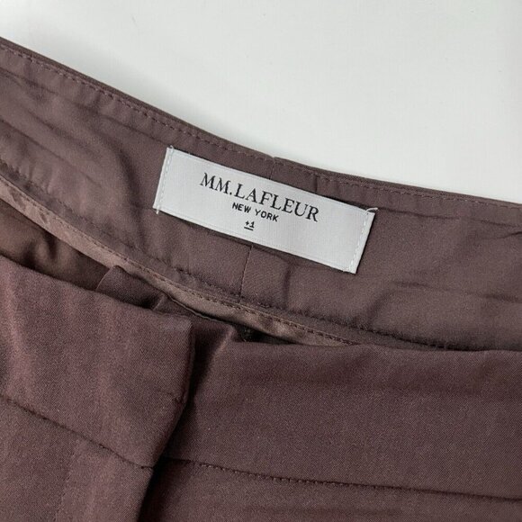 MM Lafleur Pippa Wide Leg Crop Pants Women’s Size 1X Brown - Picture 3 of 10